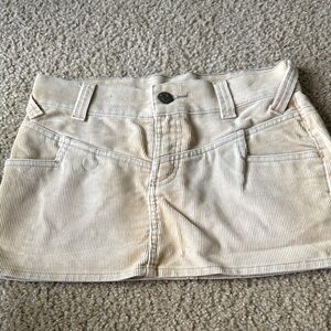 Corduroy Mini Skirt with Pockets